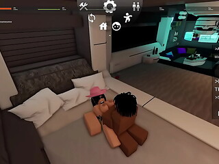 Slut fucks daddys big dick in roblox