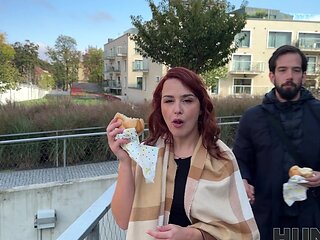 Redhead Norah Juliette gets fucked by her husbands friend for money