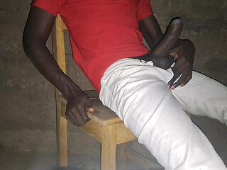 Powerful big black cock explodes with cum