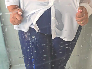 White Satin Blouse Shower