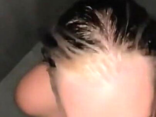 Hot Blowjob in the Shower