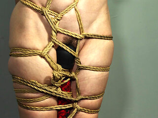 Slave Mila Tightly Tied in Orgasm Torment with Rope Bondage and Bound Orgasms