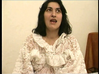 Italian Brunette Sucks Giant Fake Cock for Cumshot Facial Start