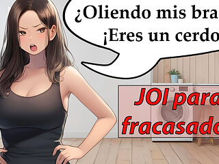 JOl for failures. You're the janitor and you're caught smelling panties. Spanish voice.