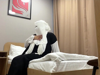 Turkish Stepmom Masturbates in Pantyhose for Stepson