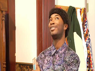 Brunette teen gets pussy licked and banged interracially