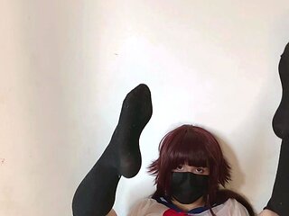 Amateur asian teen licks ass and sucks cock