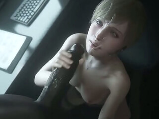 Sherry getting BBC While Leon doesn'_t respond