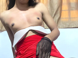 Femdom shemale orgasam