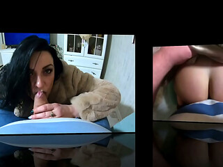 Naked in My Fur Coat, Deep Blowjob, Doggy Fuck and Cum on Satin Lining