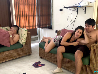 My stepmom sucks my cock in front of my family, I cum in her face!