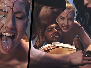 Cumshot xxx with easy-on-the-eyes Octavia Red and Oliver Davis from Parasited