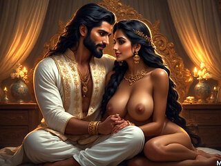 Indian sexy aunty with her stepson's and his friends