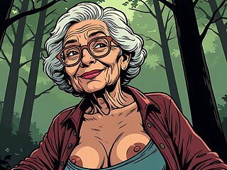 Topless Cartoon Grannies