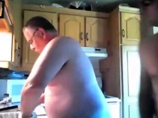 Bear Daddy Gets Pantsed by His Man on Webcam