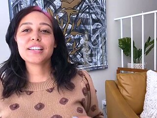 Chubby Brunette Big Boobs Dildo Masturbation