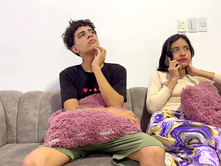 My girlfriend's cuckold doesn't realize that I sneak her best friend and pour my cream inside.