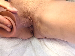 Dildo in Pussy From a Different Angle