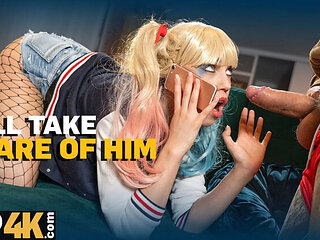 Daddy Fucks Harley Quinn Cosplay Blonde For Blowjob Cheating Sex in HD