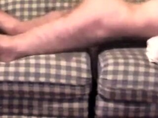 Twink Humping Sex Toy on Couch