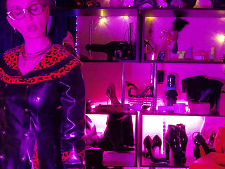 Red Rubber Fetish Femdom Latex Mistress Fetish BDSM Strap Heels Dominatrix