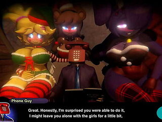 Extreme Hentai Game: Fnaf Girls in Santa Outfits, Episode 17. Get Ready for Big Cocks and Rough Play!