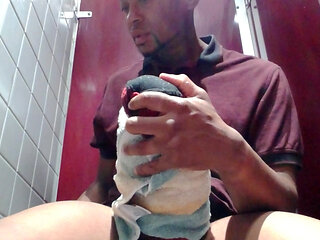 4 am College black guy cums in locker room