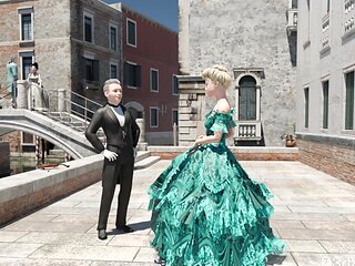 Sexy Baroness has passionate sex with Casanova in luxury room in Venice