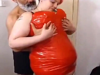 Big Busty Lady in Red