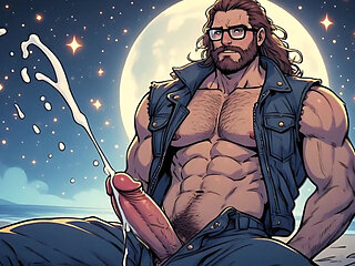 Handsome Hunks Night Beach (ai)