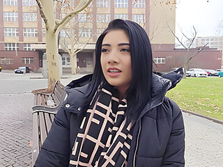 Hot Young Latina With Big Boops On The Street Agrees To Go For A Model Casting