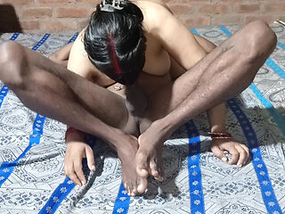 Desi village girl left her husband after locking him