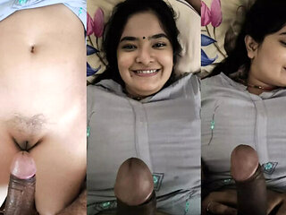 Desi babe Pushyqueen takes big cock hard in doggystyle - Indian teen fucked rough