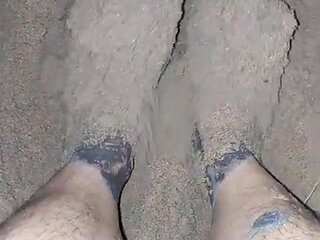 Bare feet Playing in Sand