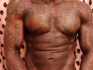 Big Black Cock Worship Hallelujah Johnson - Tall Tattooed Dark Chocolate BBC Cumshot