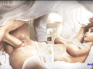 Tracer Getting Ready To Suck Massive White Cock - 3D Animated