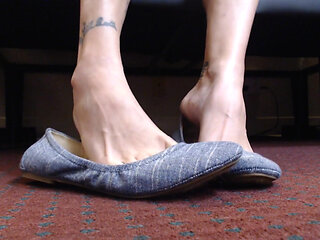 Dirty ballet flats shoe play