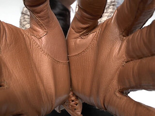 Prelude to a Session: Sniffing Leather Gloves Before the Whip Cracks! Lady Victoria Valente