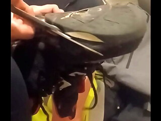 Friend has fun trashing my sneakers