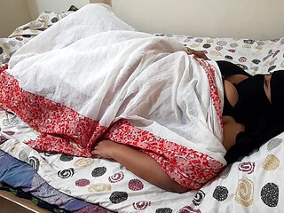 Father-in-law had to fuck his son's wife on the bed - Indian Hindi Sex
