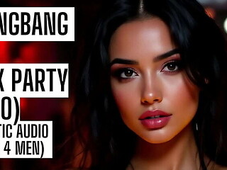 Gangbang Sex Party Audio: Full Group JOI & HFO Erotic Story for Men