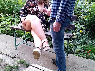 Stepson Cums on Stepmother's Bare Legs