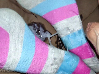 My Stepsister Helped Me Cum on Her Feet in Cute Socks