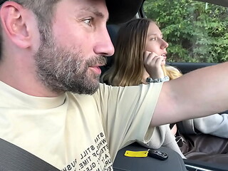 We picked up a cute twink guy on the road and fucked him with my girlfriend