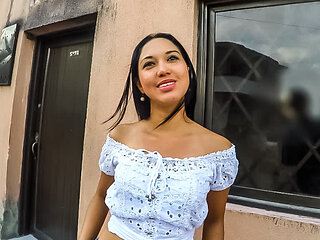 Amateur Latina Picked Up & Face Fucked Rough By Big White Cock American