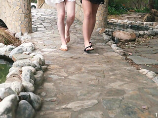Transfixed - Trans Masseuses Sneaky Threesome with Cis Hottie!