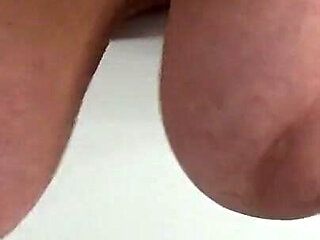 Big Boobs Hanging off the Table