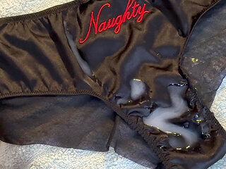 Cum on my wife's panties 9