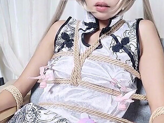 White Silk Cheongsam Girl