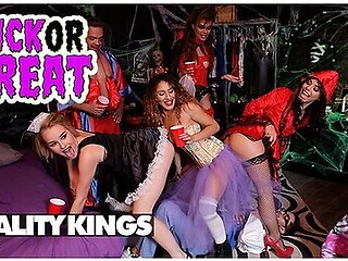 Eve Ellewood, Stoney Lynn, And Gina Valentina Start A Spooky, Steamy Halloween Orgy